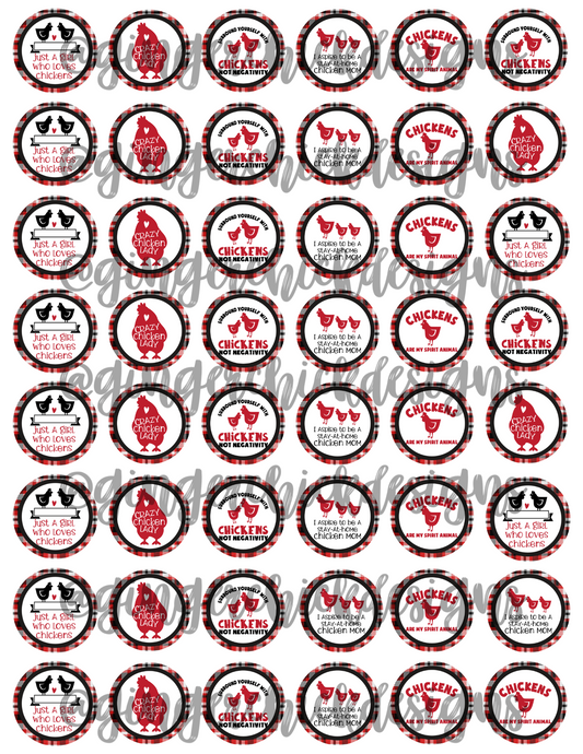 Crazy Chicken Lady Bottle Cap Images