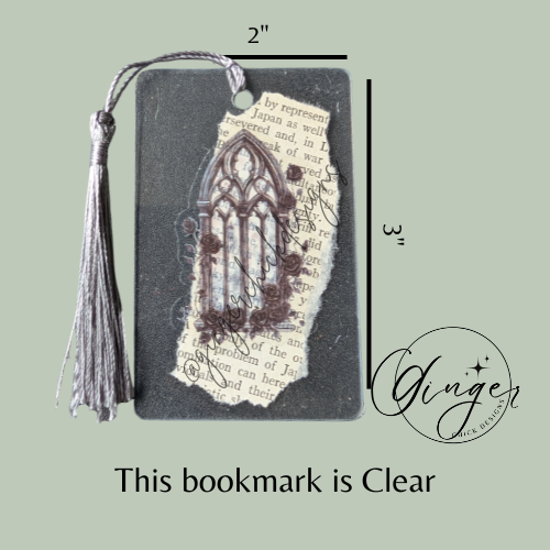 Dark Church Window Dictionary Acrylic Bookmark