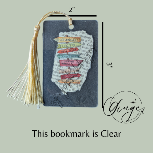 Directional Sign Dictionary Acrylic Bookmark