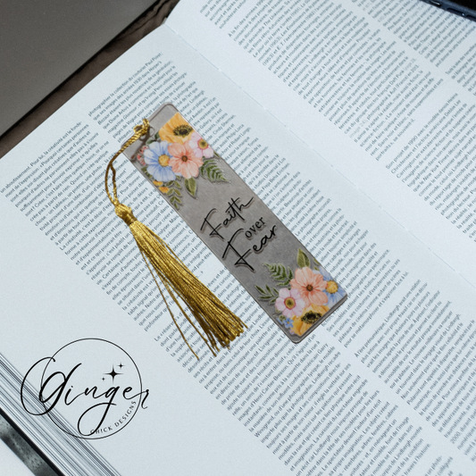 Faith Over Fear Acrylic Bookmarks