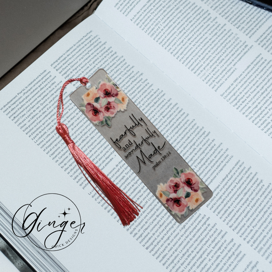 Fearfully and Wonderfully Made Acrylic Bookmarks