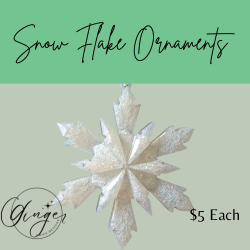 Frosted Resin Snowflake Ornament
