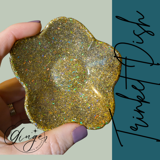 Gold Flower Trinket Dish