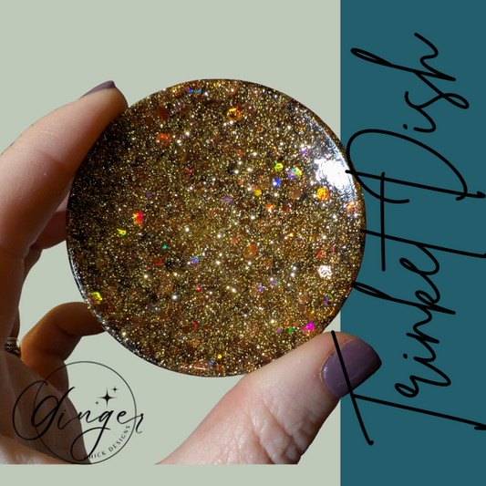 Gold Sparkle Mini Trinket Dish