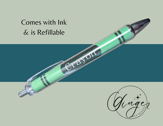 Green Crayon Gel Pen