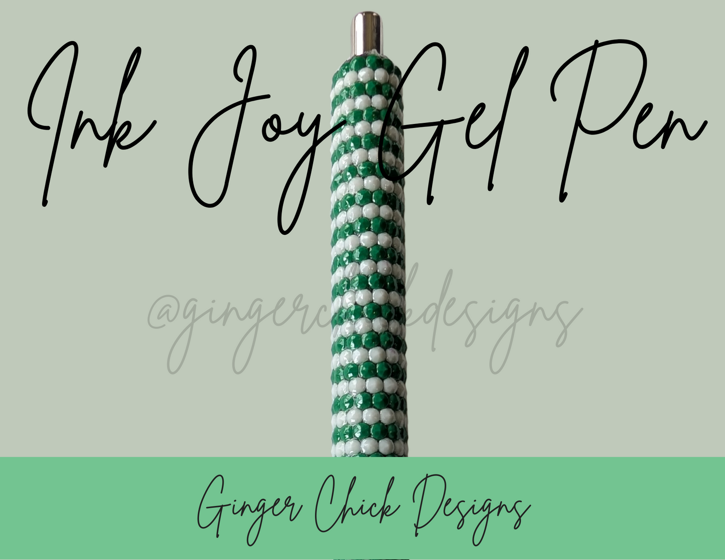 Green and White Diamond Art Ink Joy Gel Pen