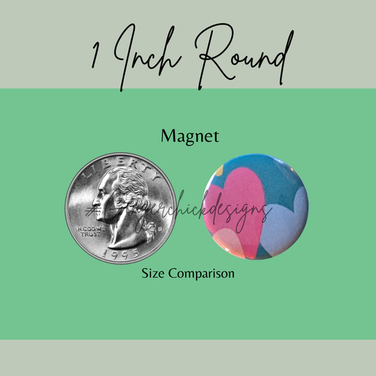 Hearts Button Magnets