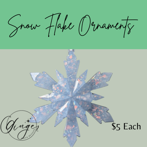 Ice Resin Snowflake Ornament
