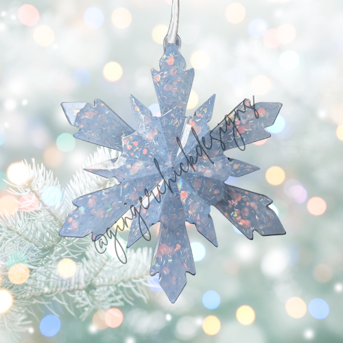 Ice Resin Snowflake Ornament