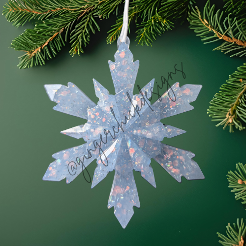 Ice Resin Snowflake Ornament