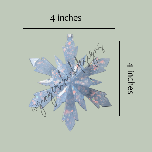 Ice Resin Snowflake Ornament