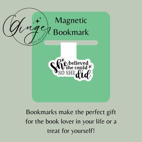 Magnetic Bookmark Instant Download, bookish merch, cute bookmarks, bookworm gift, reading bookmark, bibliophile, book accessories