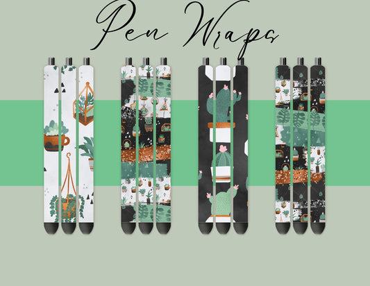 Pen Wraps | Pen skins | Plant Lover | 4 designs | PNG/JPEG