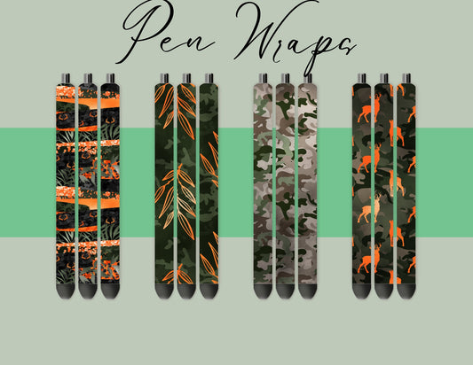 Pen Wraps | Pen skins | Hunting Lover | 4 designs | PNG/JPEG