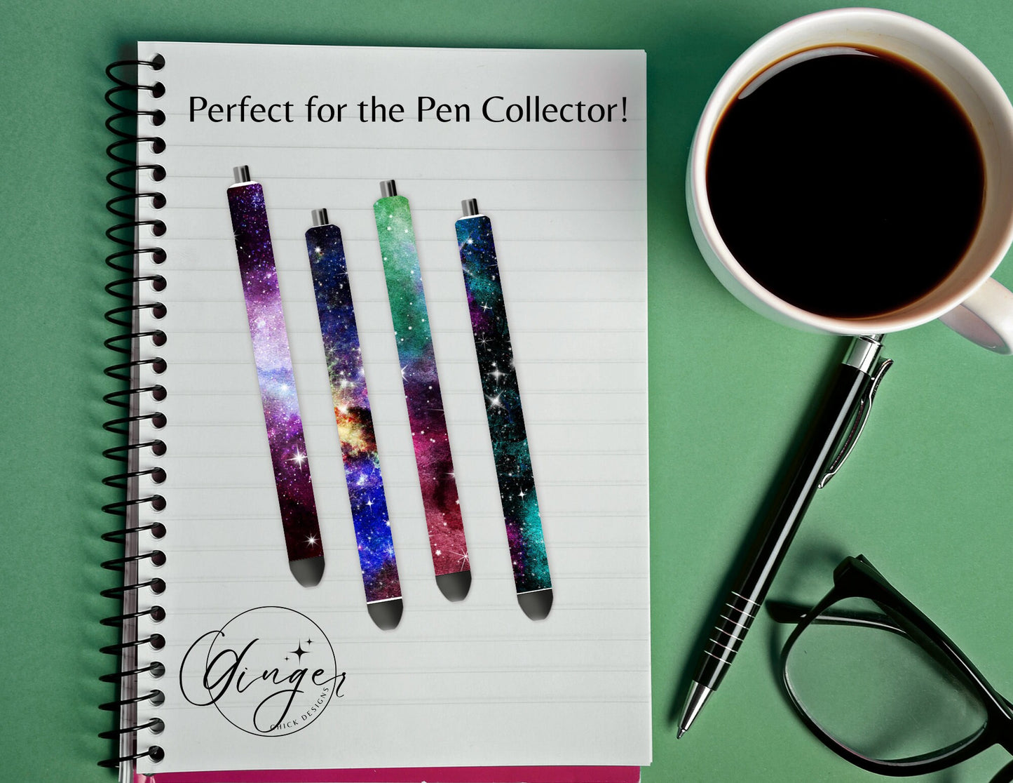 Pen Wraps | Pen skins | Galaxy print | 4 designs | PNG/JPEG