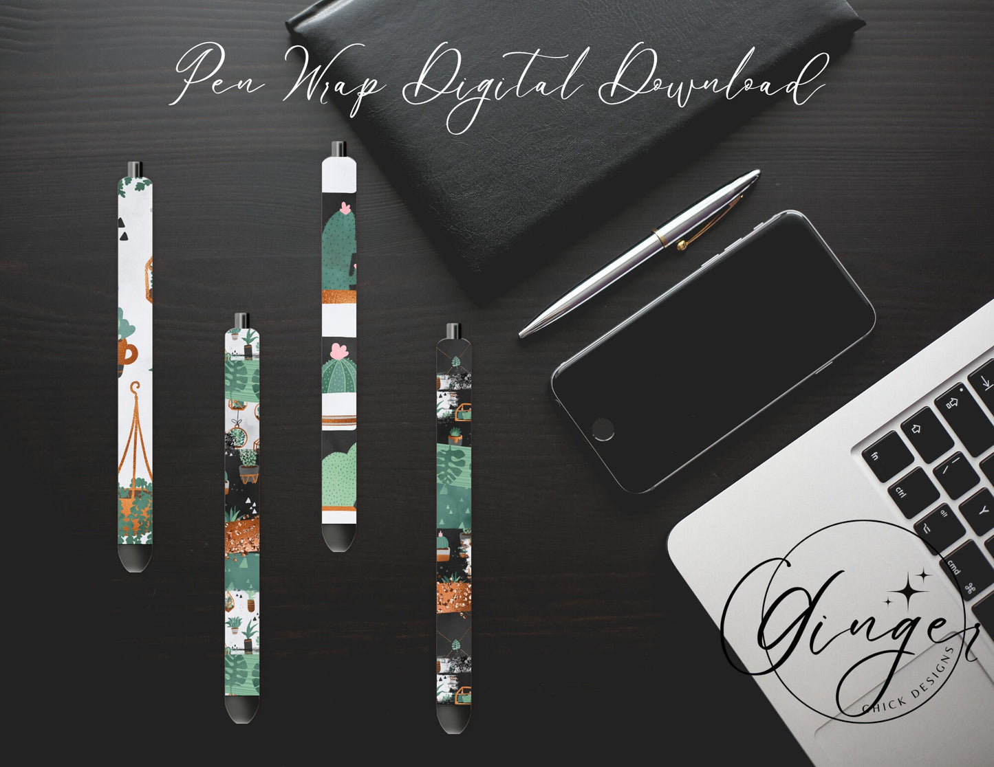 Pen Wraps | Pen skins | Plant Lover | 4 designs | PNG/JPEG
