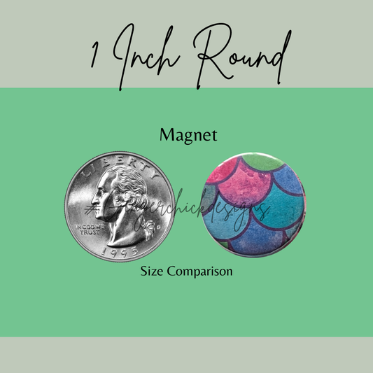 Mermaid Button Magnets