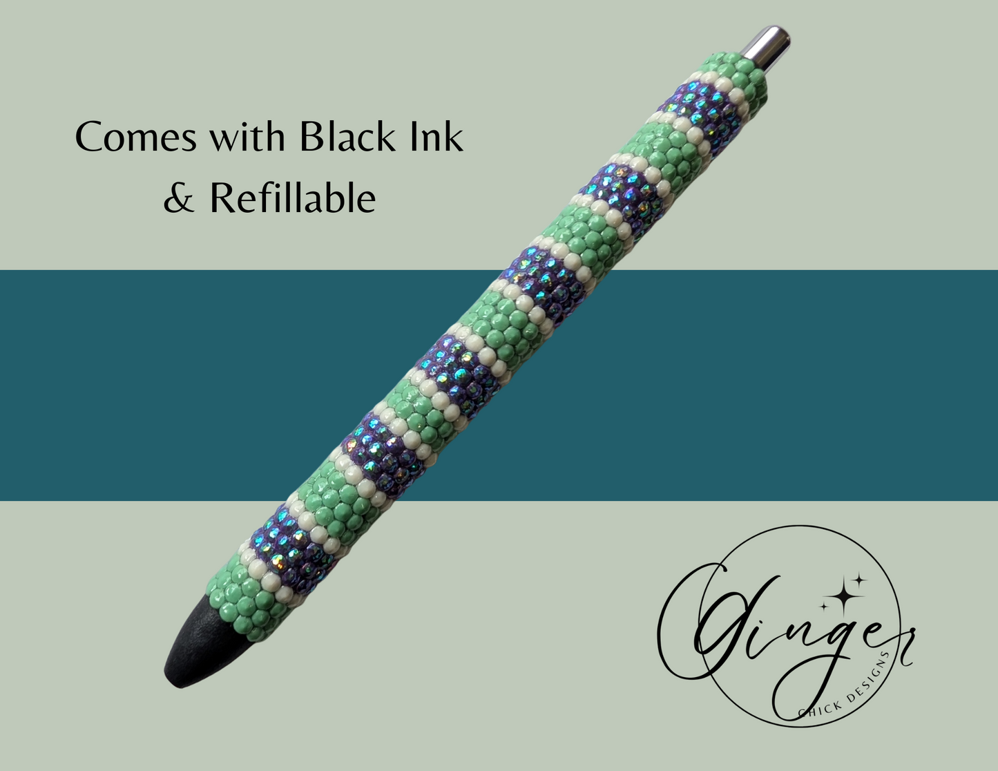 Mint and Purple Diamond Art Ink Joy Gel Pen
