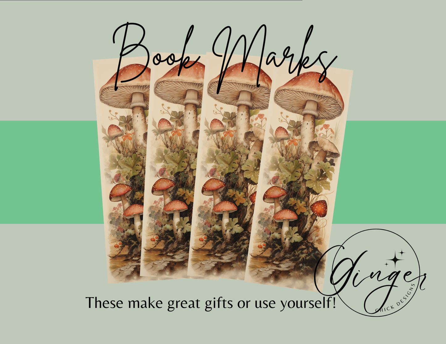 Mushroom Sublimation Bookmark