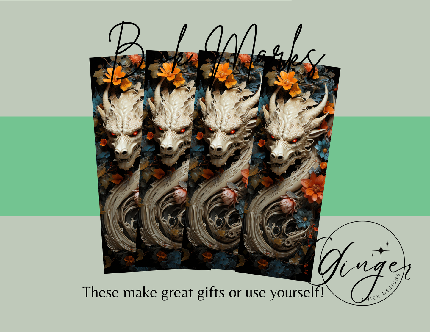 White Dragon Bookmark