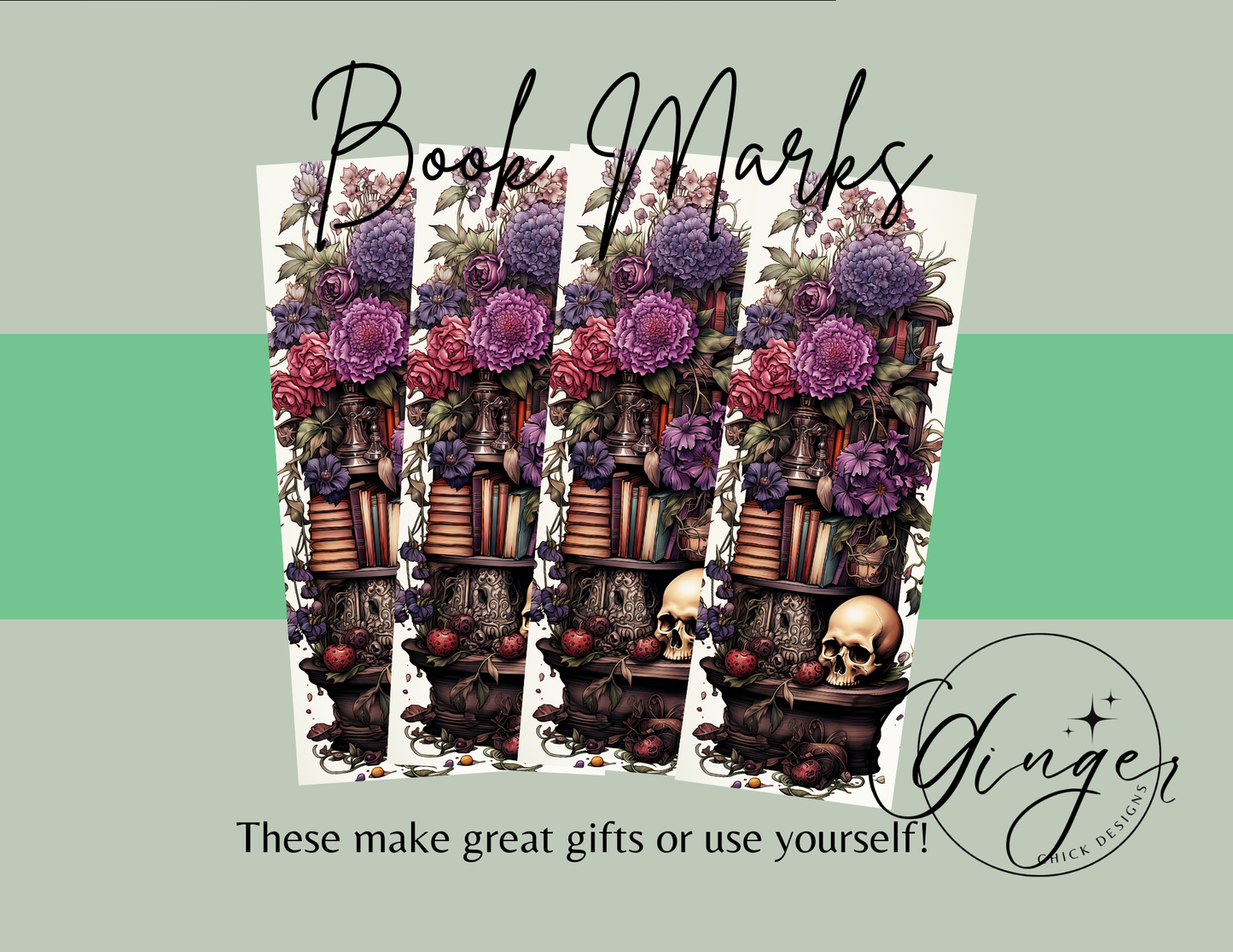 Purple Flowers Bookmark