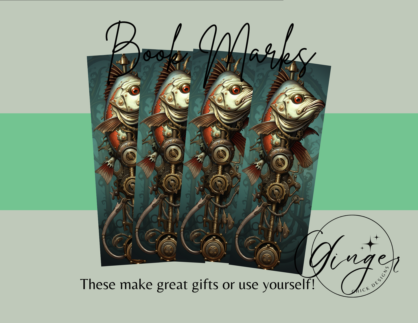 Steampunk Fish Bookmark