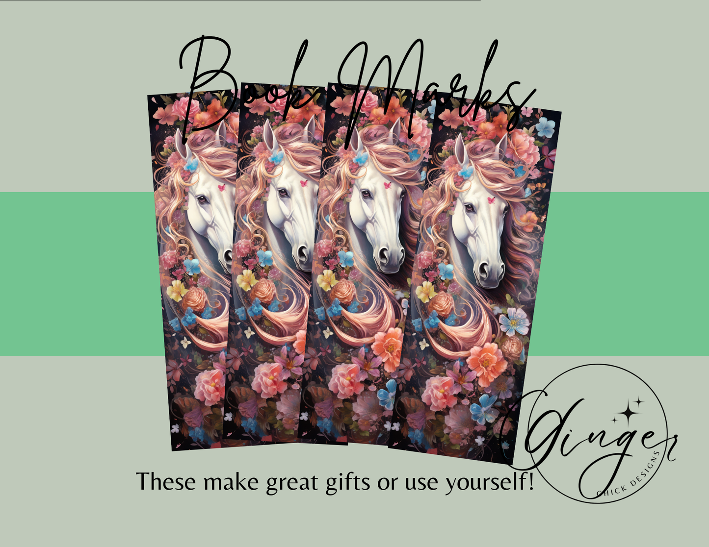 White Horse Bookmark