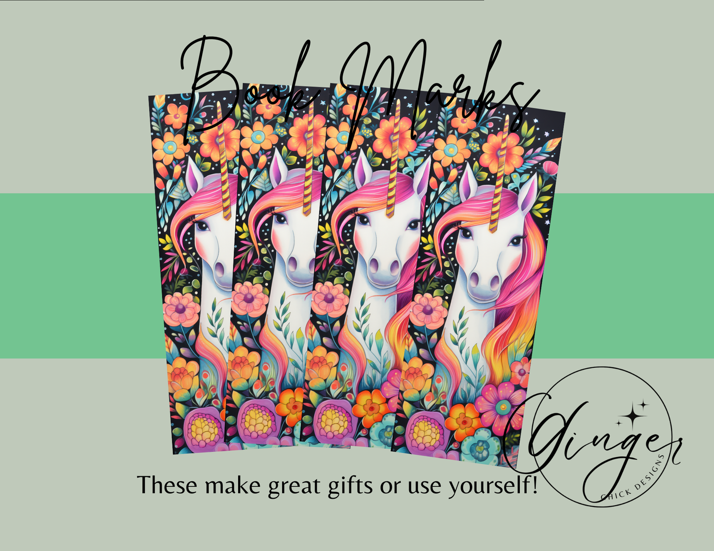 Rainbow Unicorn Bookmark
