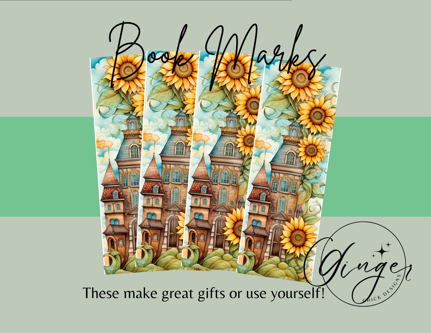 Sunflower Farmhouse Bookmark