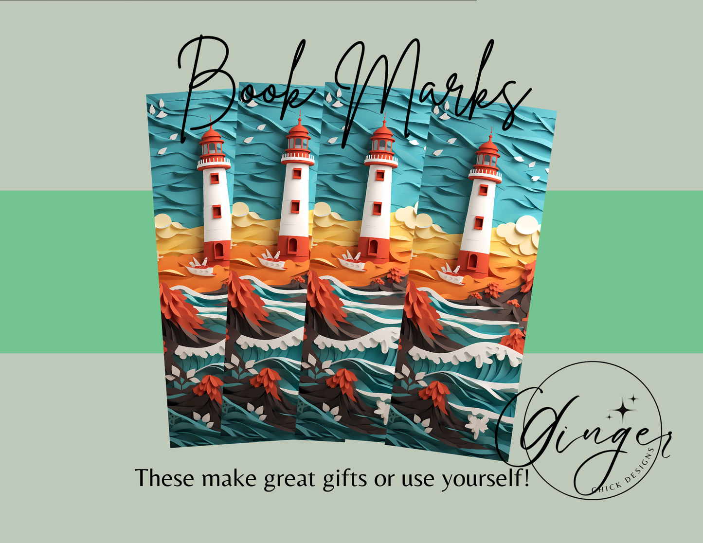 3D Lighthouse Bookmark