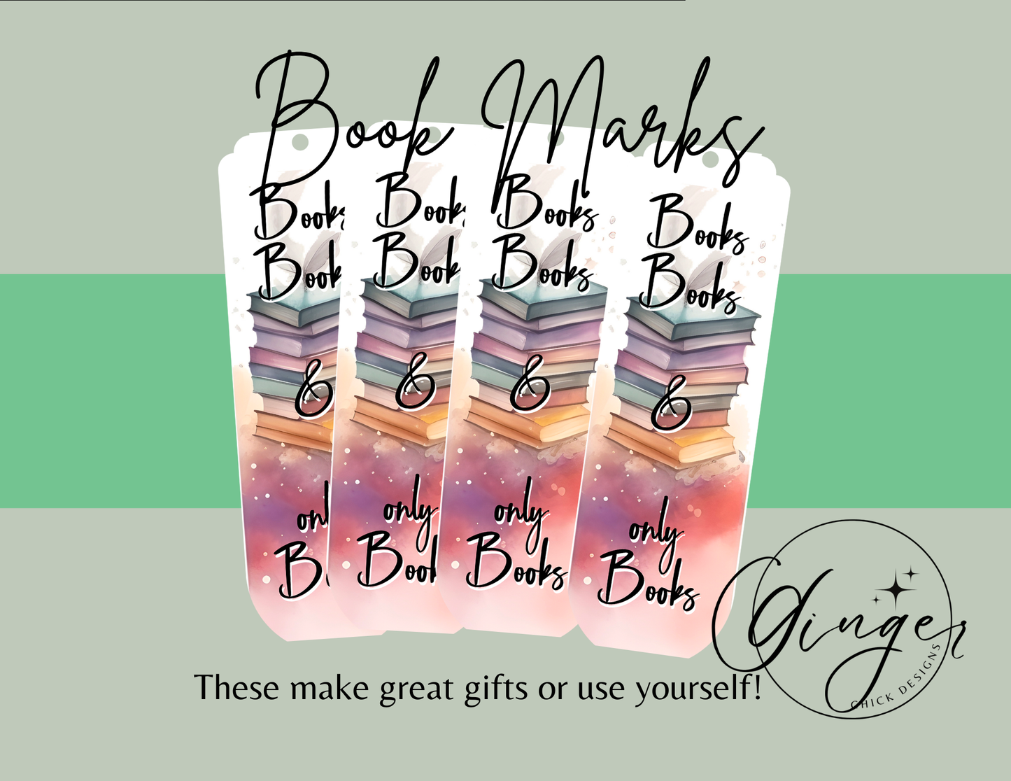 Book, Books & More Books Bookmark