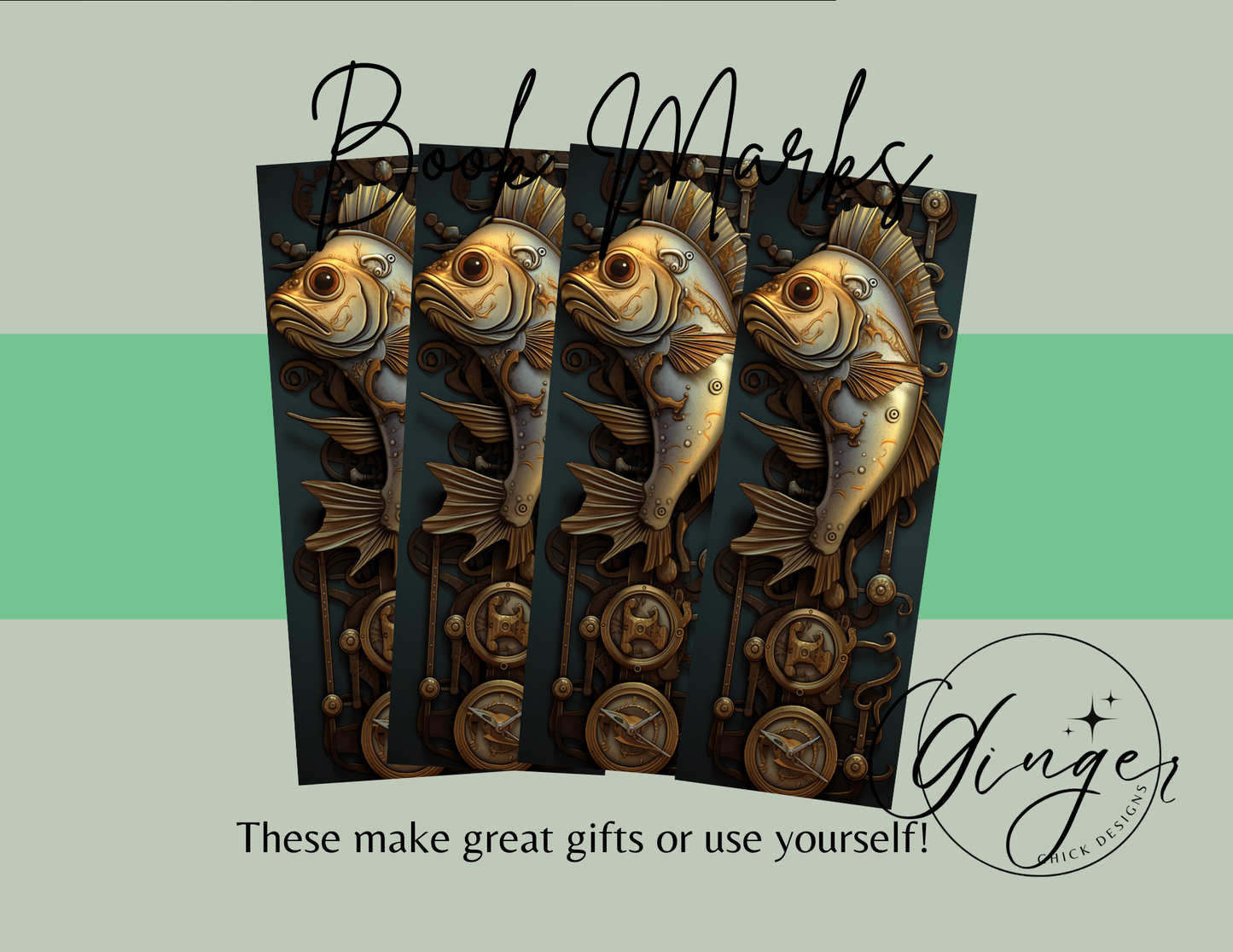Steampunk Fish Bookmark