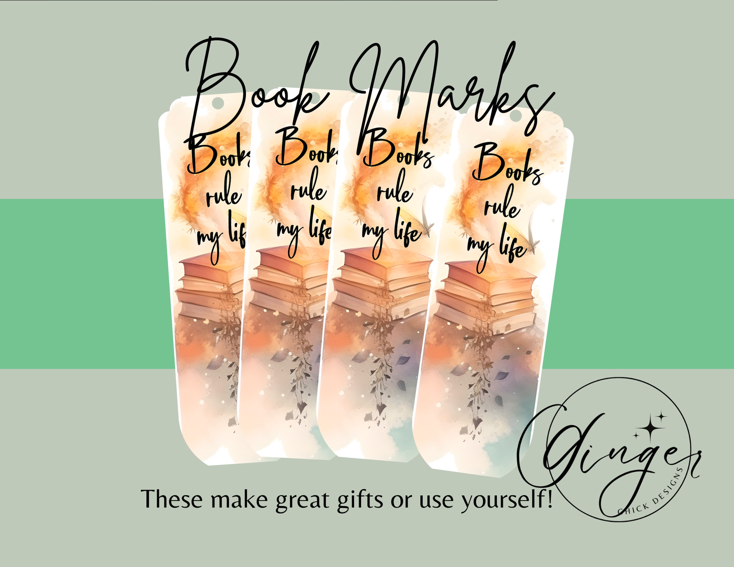 Books Rule my Life Bookmark