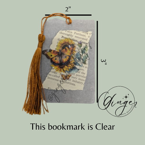 Monarch Butterfly Dictionary Acrylic Bookmark