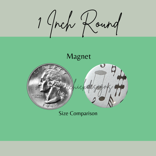 Music Notes Button Magnets