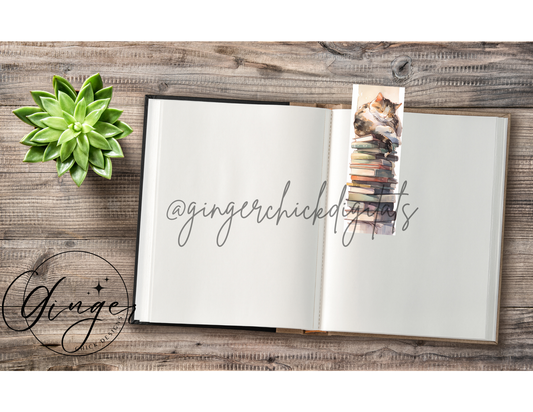 Kitty Napping on Books Bookmark