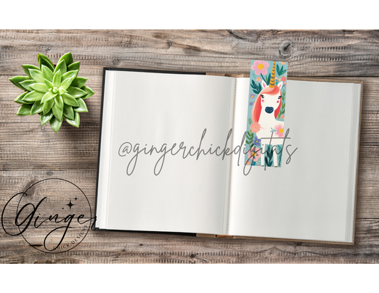 Cartoon Unicorn Bookmark
