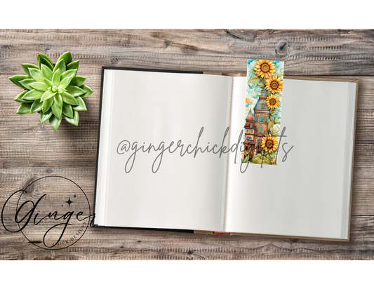 Sunflower Farmhouse Bookmark
