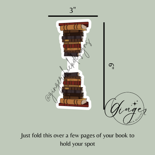 Stacked Books Magnetic Bookmark