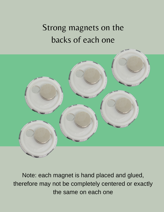 Birch Tree Button Magnets