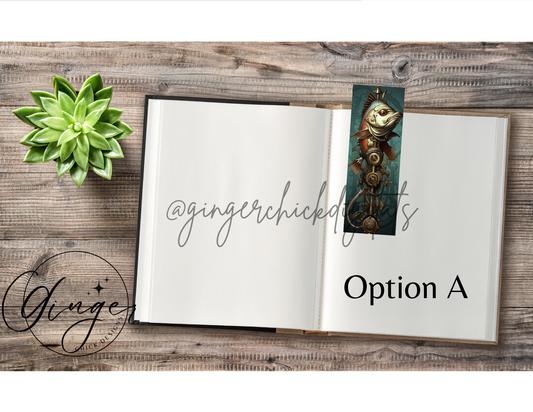 Steam Punk Fish Sublimation Bookmark