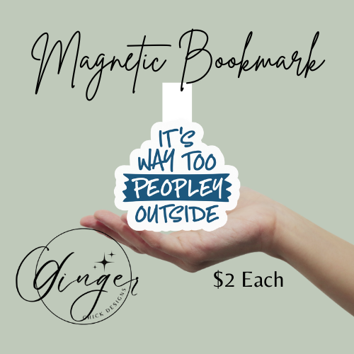 Too Peopley Magnetic Bookmark