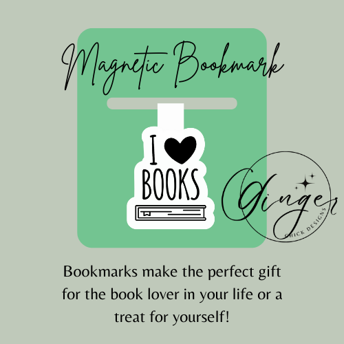 I Love Books Magnetic Bookmark