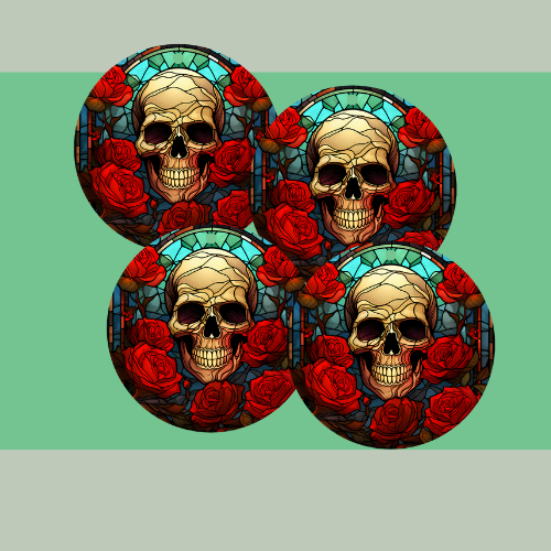 Stained Glass Skull Ornaments