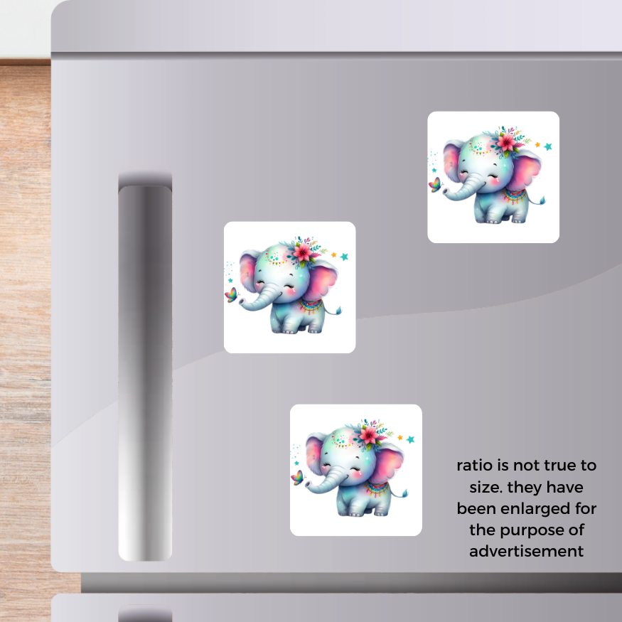 Baby Elephant 2x2 Magnet