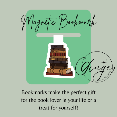 Stacked Books Magnetic Bookmark