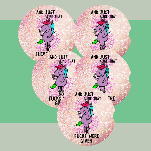 No Fucks Were Given Car Coaster