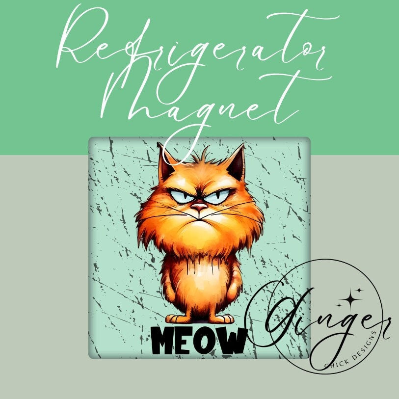Angry Cat 2x2 Magnet