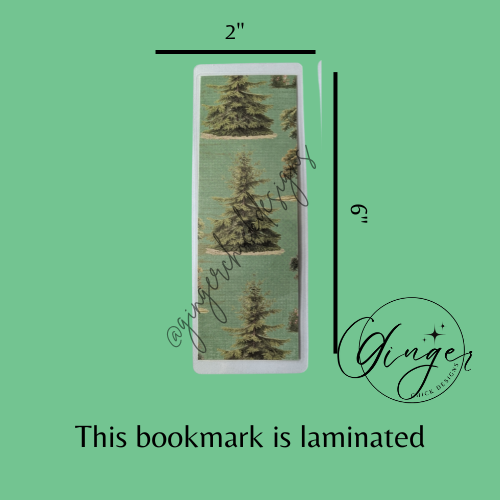 Pine Tree Laminated Bookmark