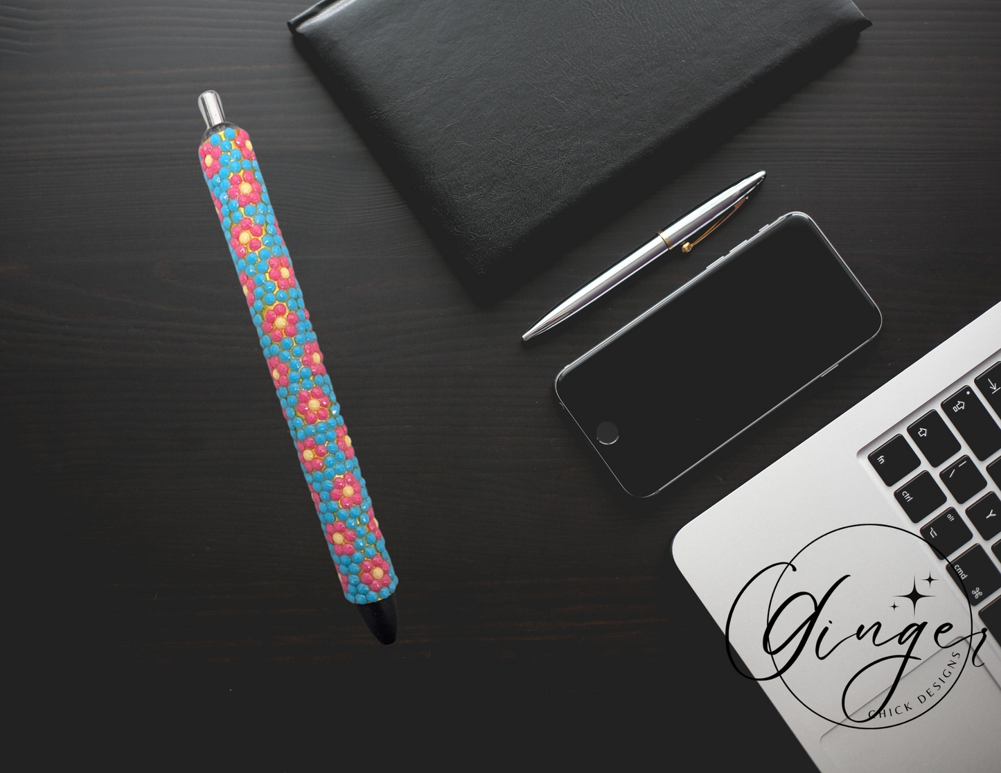 Pink Daisies Diamond Art Ink Joy Gel Pen